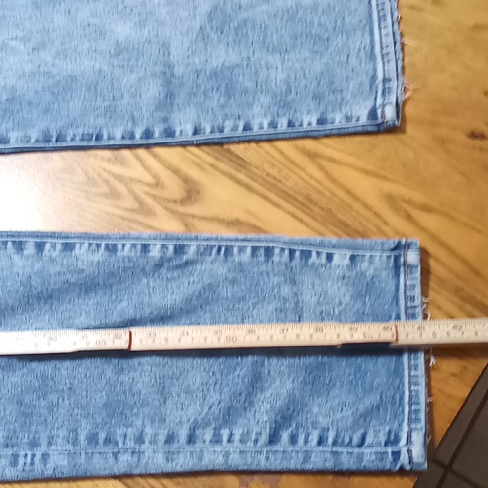 AMERICAN EAGLE JEANS Mens  36 x 32 BLUE SKINNY DENIM Pants Preowned - Picture 8 of 9